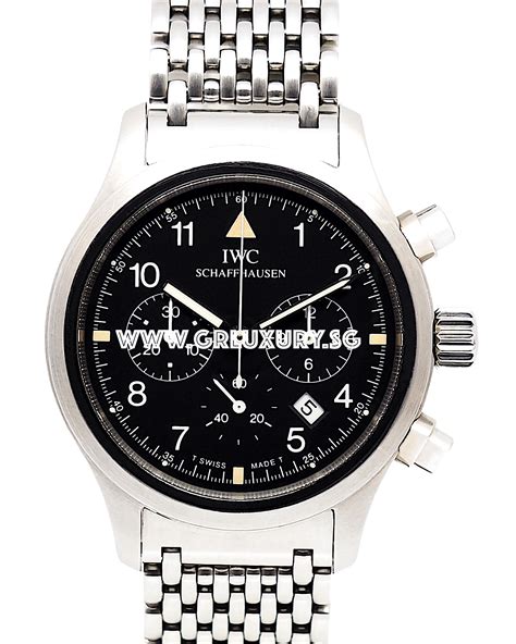 iwc fliegerchronograph ref. 3741|SIGNED IWC, FLIEGERCHRONOGRAPH MODEL, REF. 3741, .